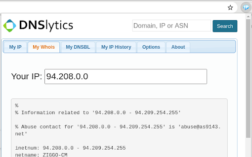 My IP address