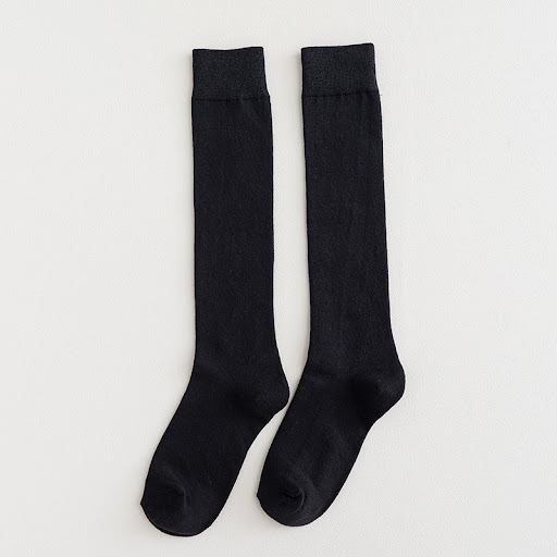 Title 5, Womens solid color calf socks made of cotton. ...