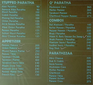 Indian Paratha Company menu 1