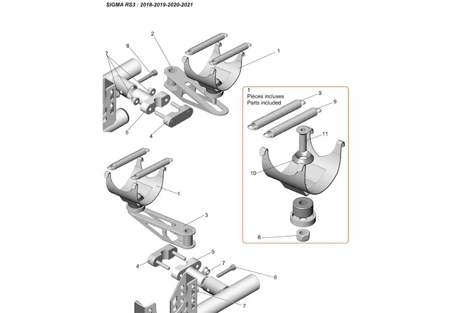 EXHAUST SUPPORT-SE32I SIGMA RS3 2018 - 2021