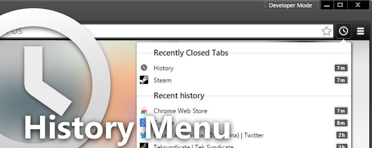 Recent Tabs and History (Wrona History Menu) Preview image 2