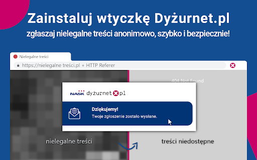 Report illegal content to Dyżurnet.pl