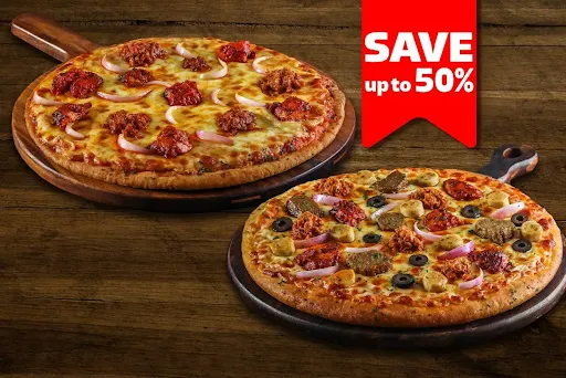 2 Medium Veg Pizza Starting At Rs 699 (Save Upto 50%)