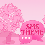 Cover Image of Herunterladen Katze Rosa Thema GO SMS Pro 4.0 APK