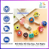 Nút Gắn Bảo Vệ Cáp Sạc Tai Nghe Hình Thú Hoạt Hình Dễ Thương, Ngộ Nghĩnh (Mẫu Ngẫu Nhiên) Nono Shop