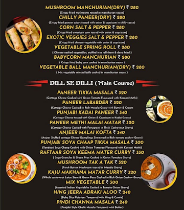 Raftaar Cafe menu 