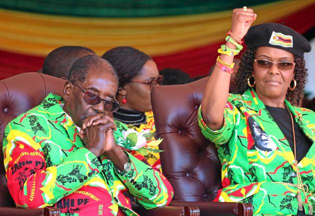 Zimbabwean President Robert Mugabe and his wife, Grace.