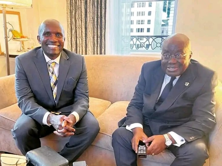 Tycoon Julius Mwale and Ghanian President Nana Addo Dankwa Akufo-Addo