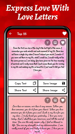 Screenshot Love Letters & Love Messages