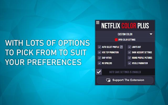 Netflix Color Plus chrome extension