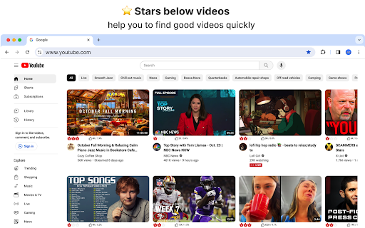 VidStar : Star Rating for Youtube Videos