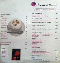 Cream 'n' Desserts menu 1