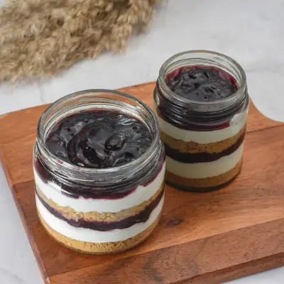 No Bake Blueberry Jar