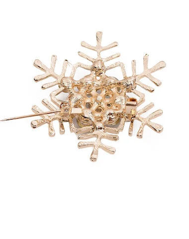 Broche flocon de neige en diamants - 0