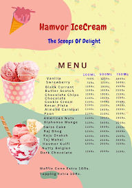 Delight Icecream menu 1