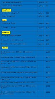 Cake Points menu 2