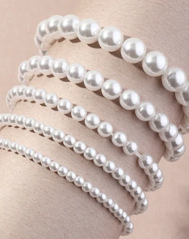 Bracelet élastique avec fil de perl - 3