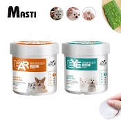 Khăn Ướt Masti Li0075 Lau Mắt Và Tai/ Ố Bẩn Cho Chó Mèo Chiết Xuất Từ Cây Lô Hội - Hộp 130 Miếng