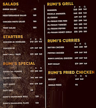 Rumi's Arabian Kitchen menu 1