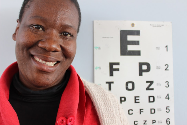 Beneficiary Matselang Patience Moloko, 36, of Mapetla, was given glasses in grade 10, but when they broke after a year she was unable to replace them and dropped out of school.