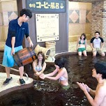 Coffee is being provided at the Yunessun Water Park in Hakone, Japan in Hakone, Japan 