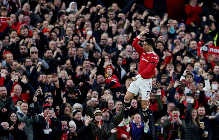 Cristiano Ronaldo scored his 59th career hat-trick to spark celebrations in the stands at Old Trafford.