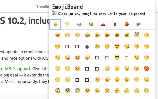 emojiBoard chrome extension