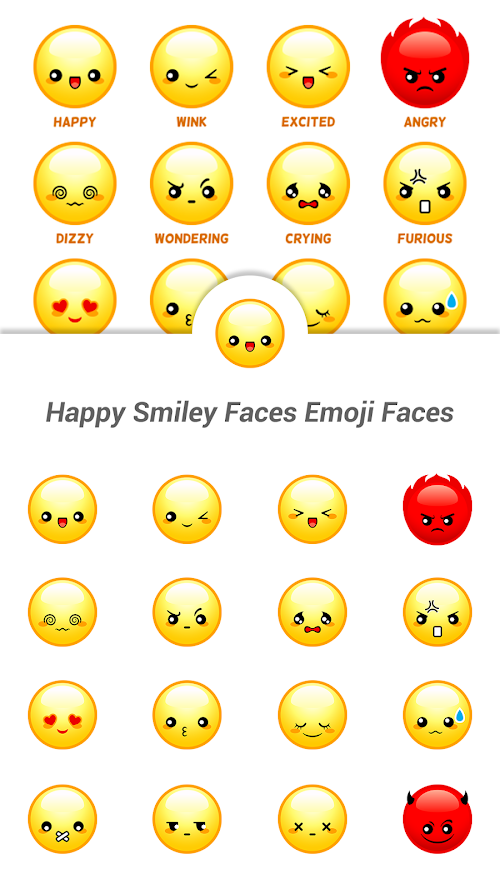 Android application Happy Smiley Faces Emoji Faces screenshort