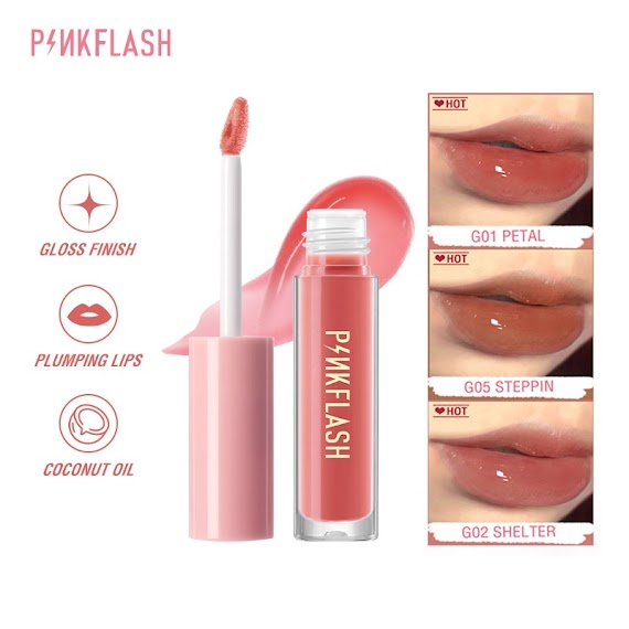 Son Bóng Pinkflash Dưỡng Ẩm Cho Đôi Môi Căng Mọng 1 Piece 30G