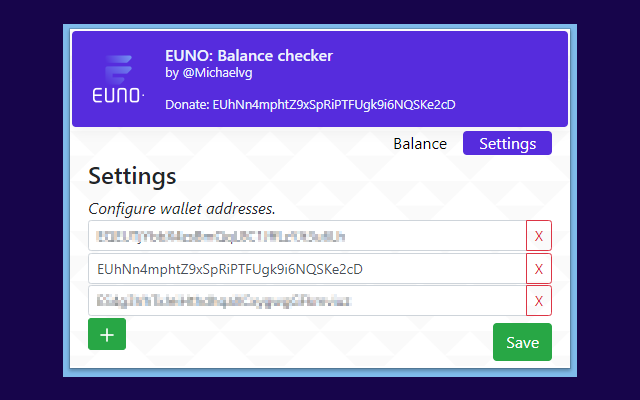 EUNO Balance Checker Preview image 2