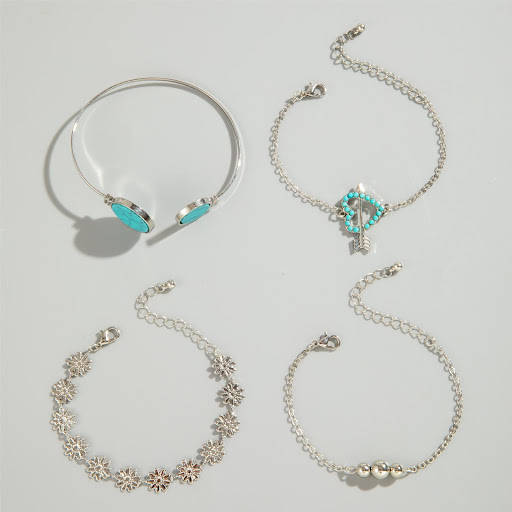 Title 22, Turquoise Leaf Bracelet Bow, an elegant accesso...