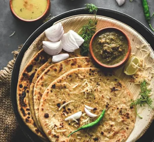 10" Windfall Parantha + Achar, White Butter, Chutney & Dahin