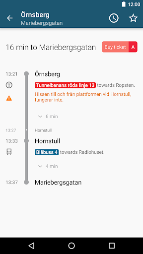 Screenshot STHLM Traveling - SL Planner