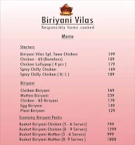 Biriyani Vilas menu 1