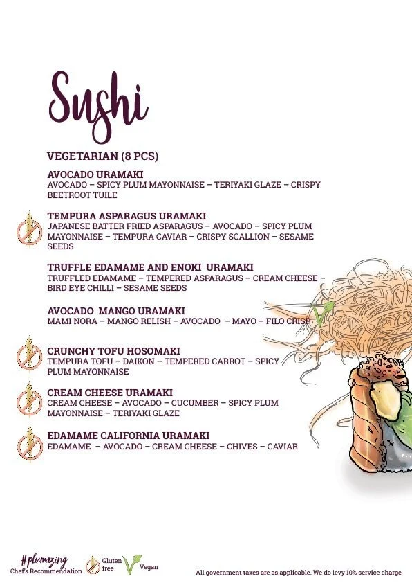 Plum menu 