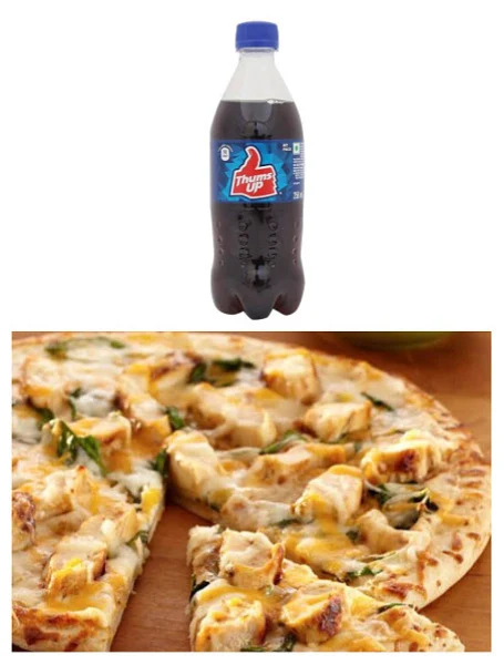 2 Chicken Pizza[Medium 6 Slice ] + 2 Cold Drink250M