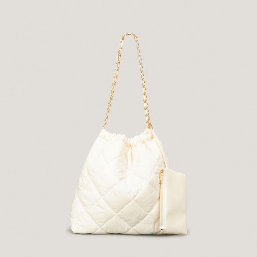 Title 3, Soft Space Cotton Rhombic Bucket Bag for comfor...