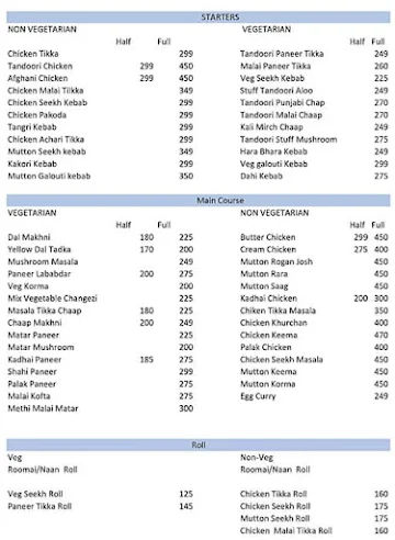 The Ghee Spot menu 