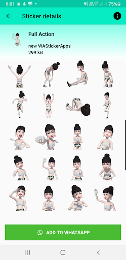 new wastickerapps 3d emoji cute girl stickers