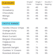 M.V.B. House Ice Cream Parlour & Snack menu 1