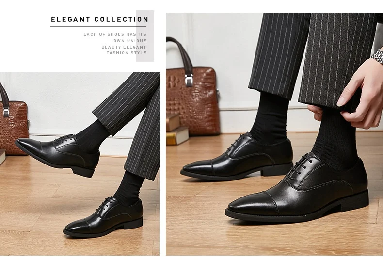 Title 10, Scarpe Oxford business con soletta rialzante pe...
