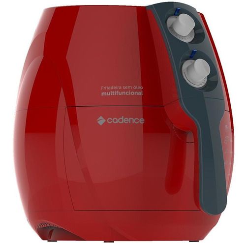 Air fryer Cadence na cor vermelha e com design diferenciado.