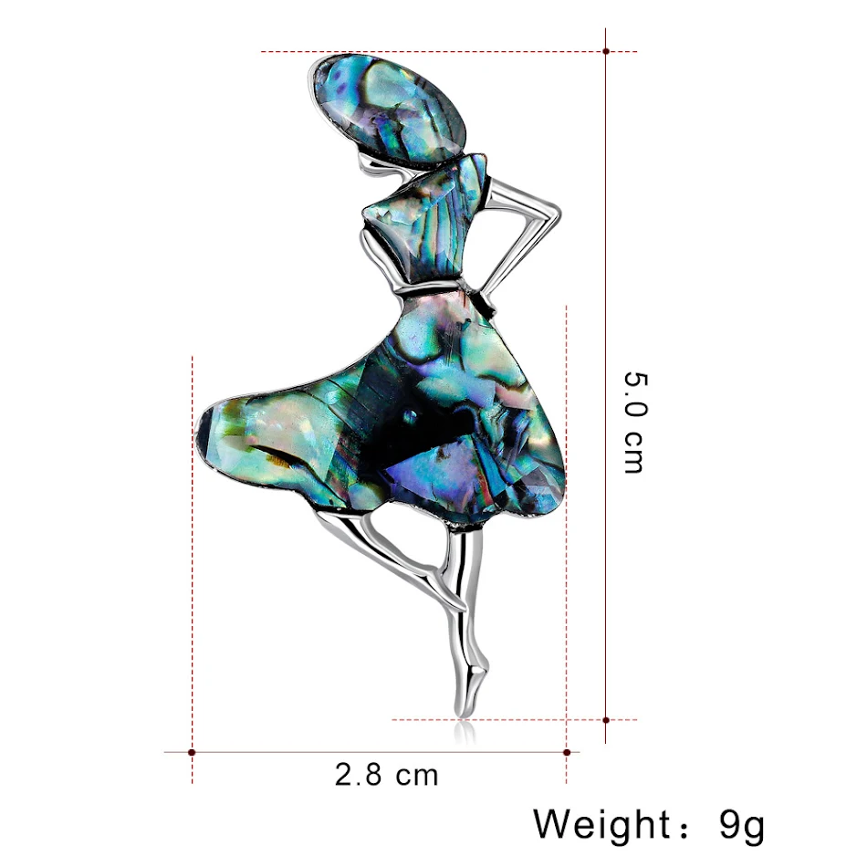 Vielseitige Muschel-Persönlichkeit Tanzmädchen Brosche für Damen. Einzigartiges Accessoire, das deinen Stil aufwertet und zu jedem Outfit passt. Ausdrucksstark und elegant.