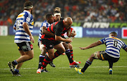 CJ van der Linde of the EP Kings drives forward during the Absa Currie Cup match between Eastern Province Kings and DHL Western Province at Nelson Mandela Bay Stadium on August 08, 2014 in Port Elizabeth, South Africa.