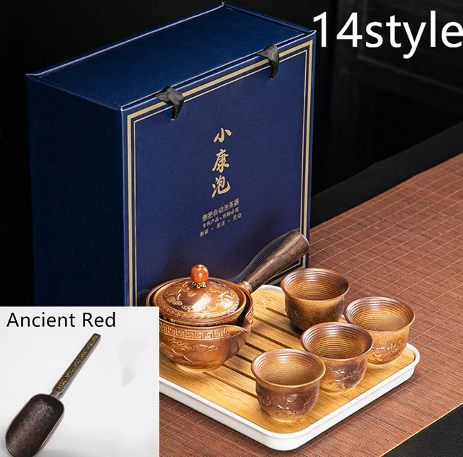 Jogo de Chá Dongni Simple Xiaoyao com Bule Giratório 360°. Prepare seu chá com facilidade e estilo! Desfrute da rotação completa e elegância.