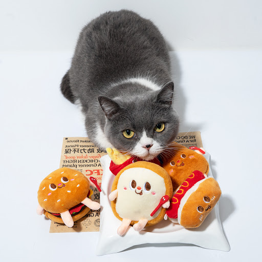 Title 1, Cat Mint Teething Hamburger Chicken Leg Chewing...