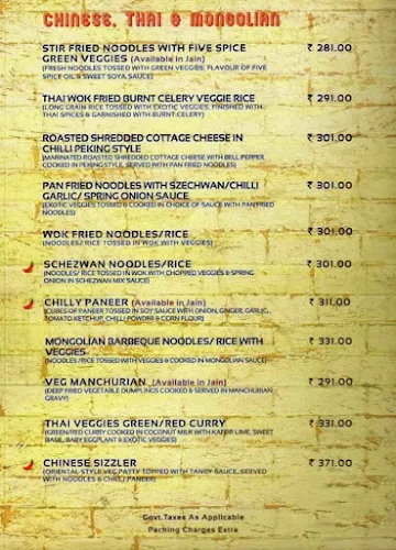 Kaidi Kitchen menu 