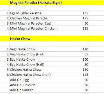 Kolkataholic menu 