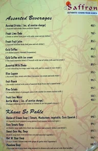 Saffron Restaurant menu 7