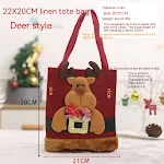 Burlap Handbag Deer Style